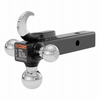 Versatile Triple Ball Hitch with Tow Hook