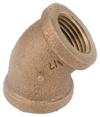 3/8" BRS 45DEG Elbow