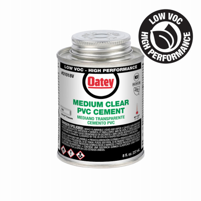 8OZ CLR MED PVC Cement
