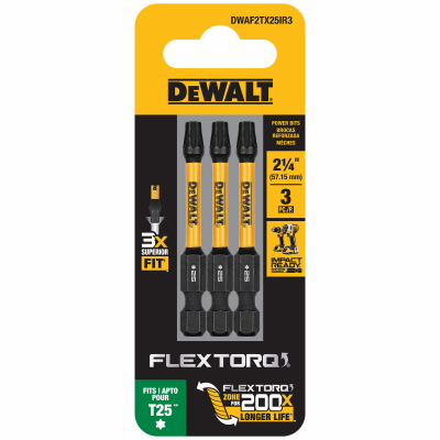 3PK 2.25" T25 Bits