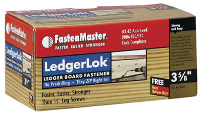 50PK 3-5/8 Ledger Screw