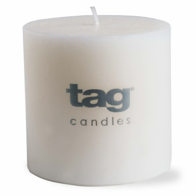3x3 WHT Pillar Candle
