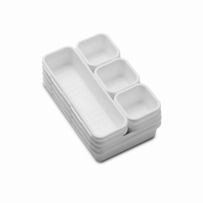 8PC WHT Interlock Bins