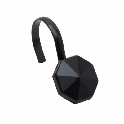 12PK BLK SHWR Hooks