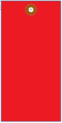 1000PK RED Tote Tag