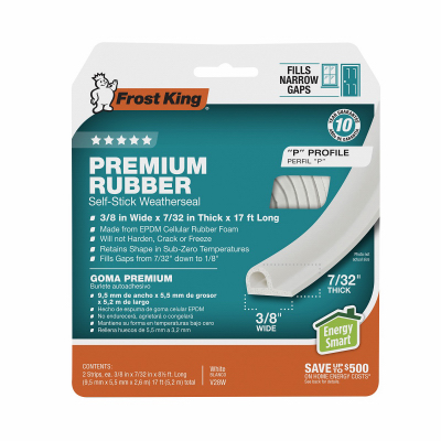 17' WHT Rub Weatherseal