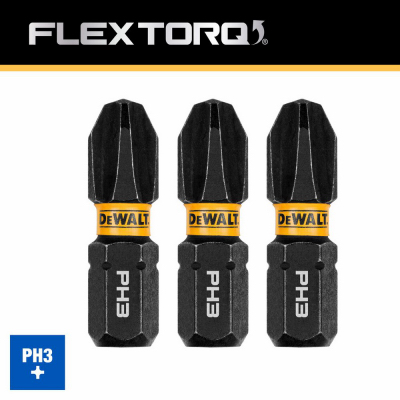 1" #3 PH Bits, 3/Pack