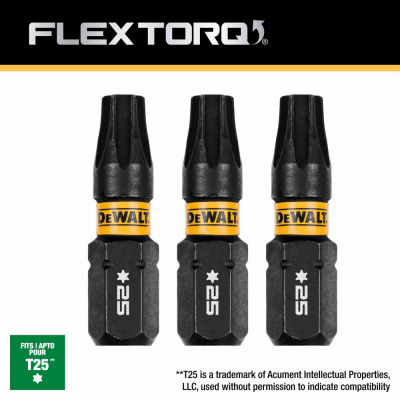 1" T25 Bits, 3/Pack