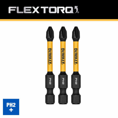2-1/4" PH2 Bits, 3/Pack