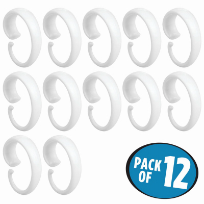 12PK WHT SHWR Hooks