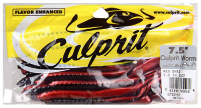 18CT 7.5" RED Shad Worm