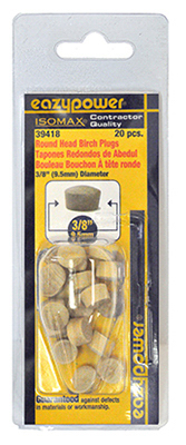 20PK 3/8 RND Head Plug