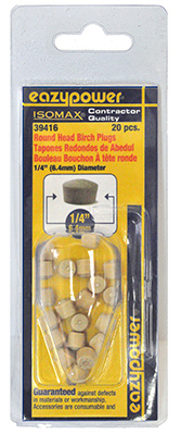 20PK 1/4RND Head Plug