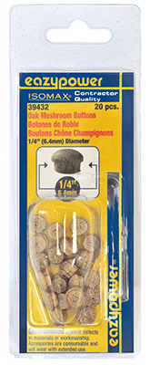 20PK 1/4 Mush Oak Plug