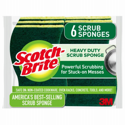 6PK HD Scrub Sponge