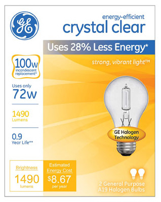 GE2PK 72W CLR Halo Bulb