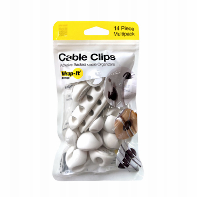 14PK WHT Cable Clips