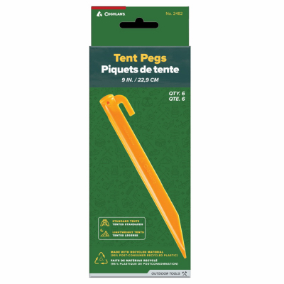 6PK 9" Tent Peg