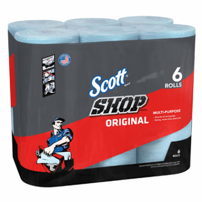 6PK BLU Shop Towel