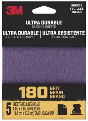 5PK 180G Sandpaper