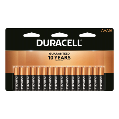 Duracell Alkaline Batteries, AAA, 16/Pack