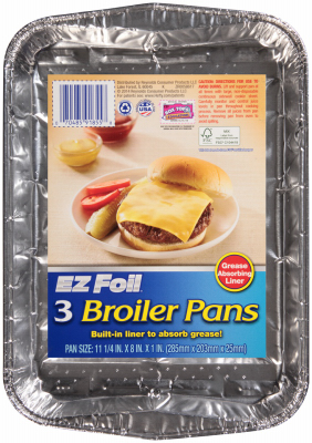 3PK 11-1/4x8 Broil Pan