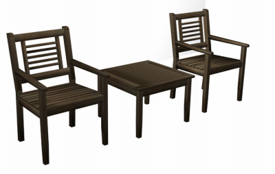 3PC Mahagony Chat Set