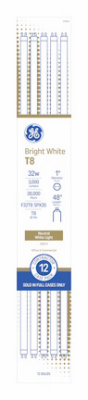 12PK GE 32W 4' T8 Bulb