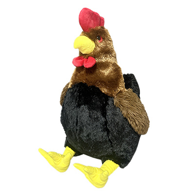 20" BLK Plush Chicken