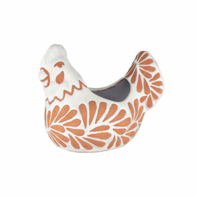 6" Plumeado Hen Planter