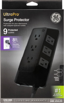8' BLK Surge Protector