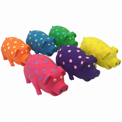 Polka Dot Pig Dog Toy