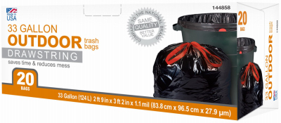 TV 20CT 33GAL Trash Bag