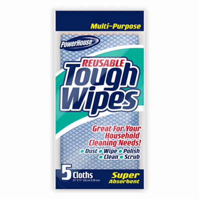 5PK Reusabl Tough Wipes