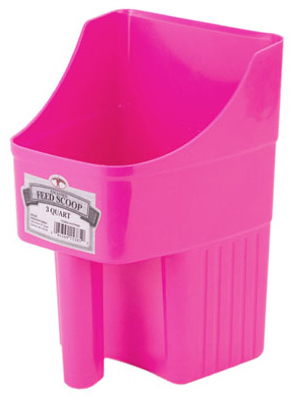 3QT Hot PNK Feed Scoop