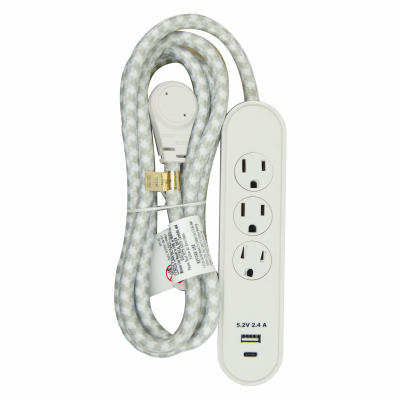 ME WHT 3Out PWR Cord