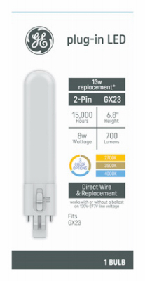 GE 8W 7" T10 LED Bulb
