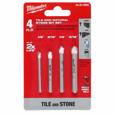 4PC Tile/Stone Bit Set
