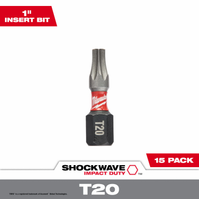 15PK 1" T20 Insert Bit