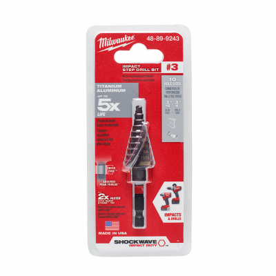 3/16-3/4" #3 Step Bit