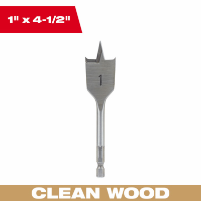 1" Flat Boring Bit