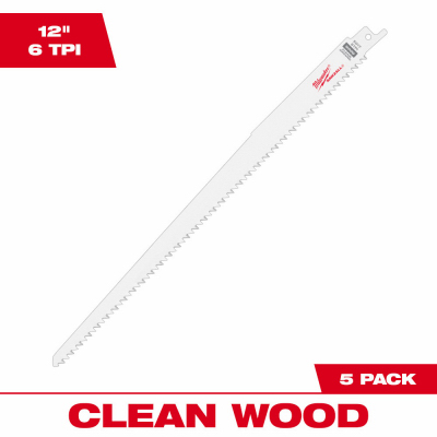 5PK 12"x6T Fleam Blade