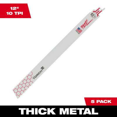 5PK 12"x10T Torch Blade