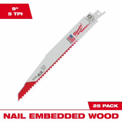 25PK 9"x5T RecipBlade