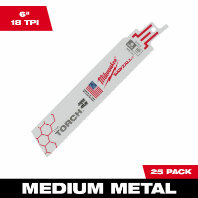 25PK 6"x18T Torch Blade