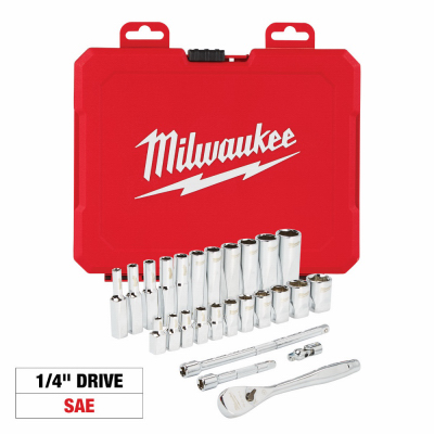 26PC 1/4 SAE Socket Set