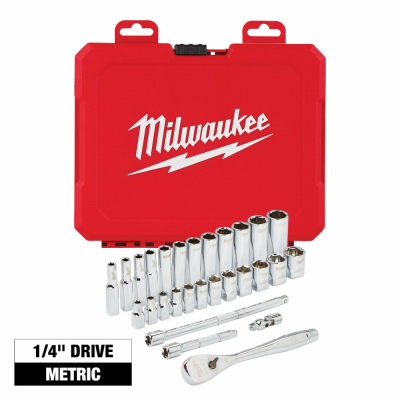 28PC 1/4 Met Socket Set