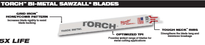 6"x10T Torch Blade