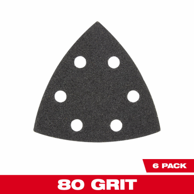 6PK 80G Tri Sandpaper