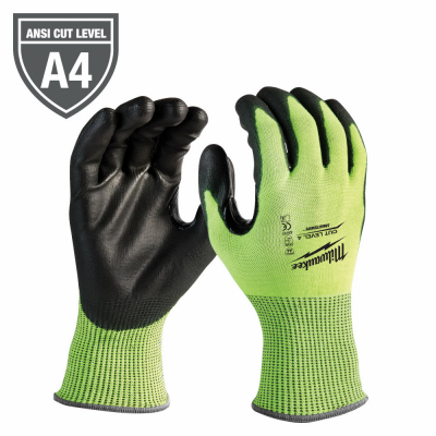 XL A4 HiVis Dip Gloves